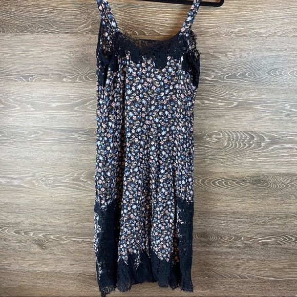 Rebecca Taylor Zelma Floral Silk Slip Dress with lace Size Small - Picture 7 of 12